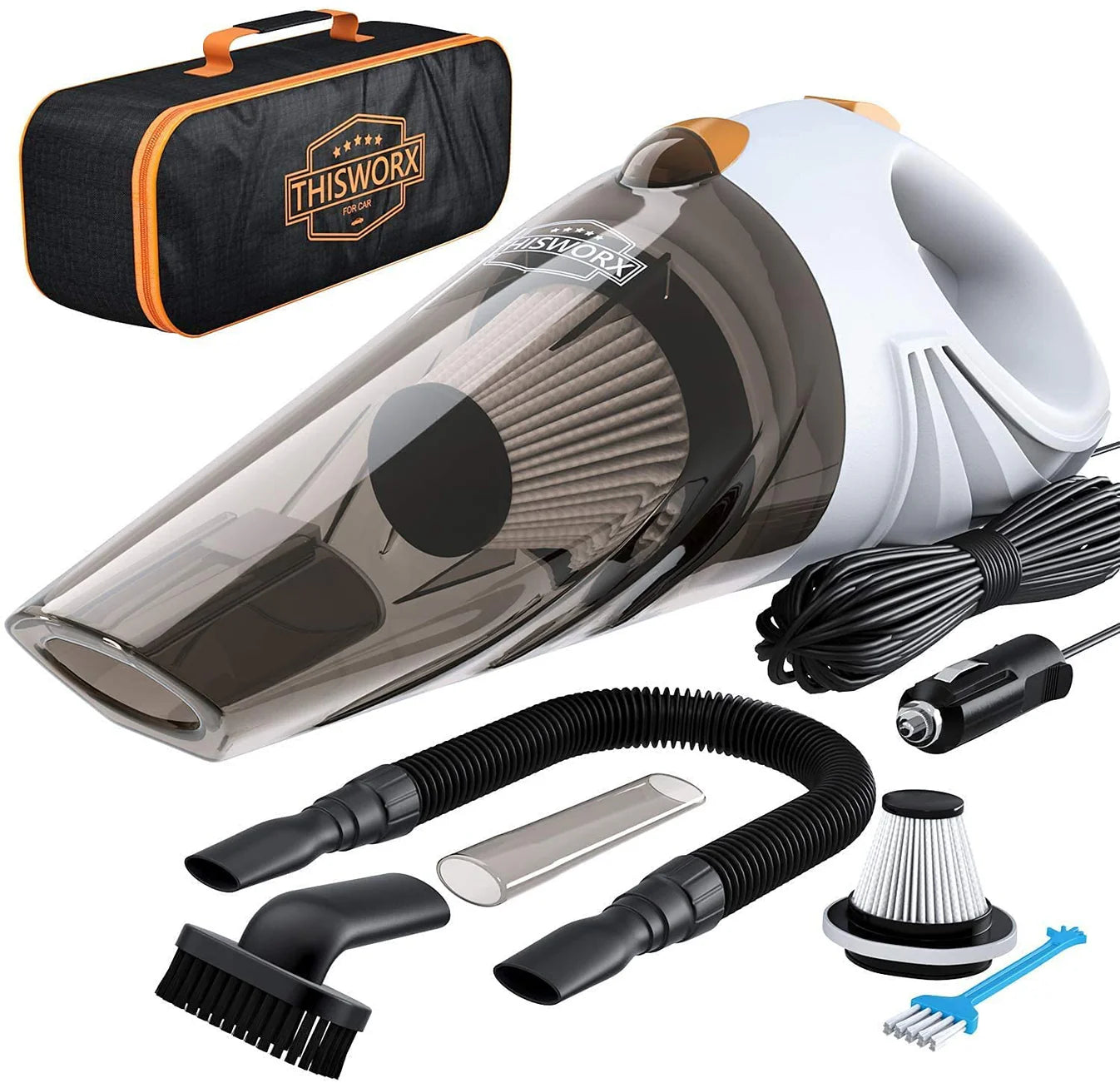 THISWORX Corded Car Vacuum Cleaner 110w DC12v With Accessories