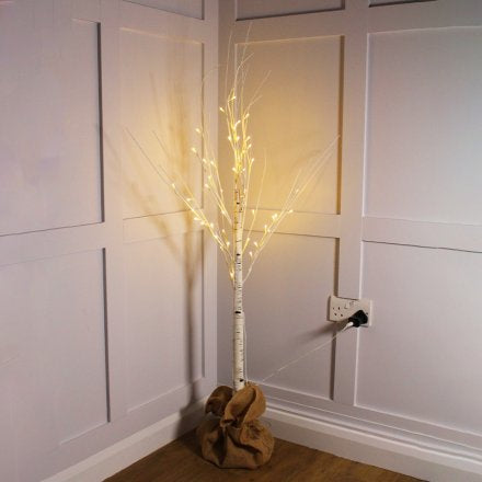 LED WHITE BIRCH TREE, 150CM