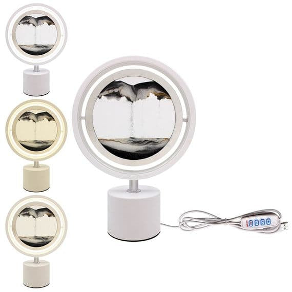 QUICKSAND ROUND LAMP WHITE USB