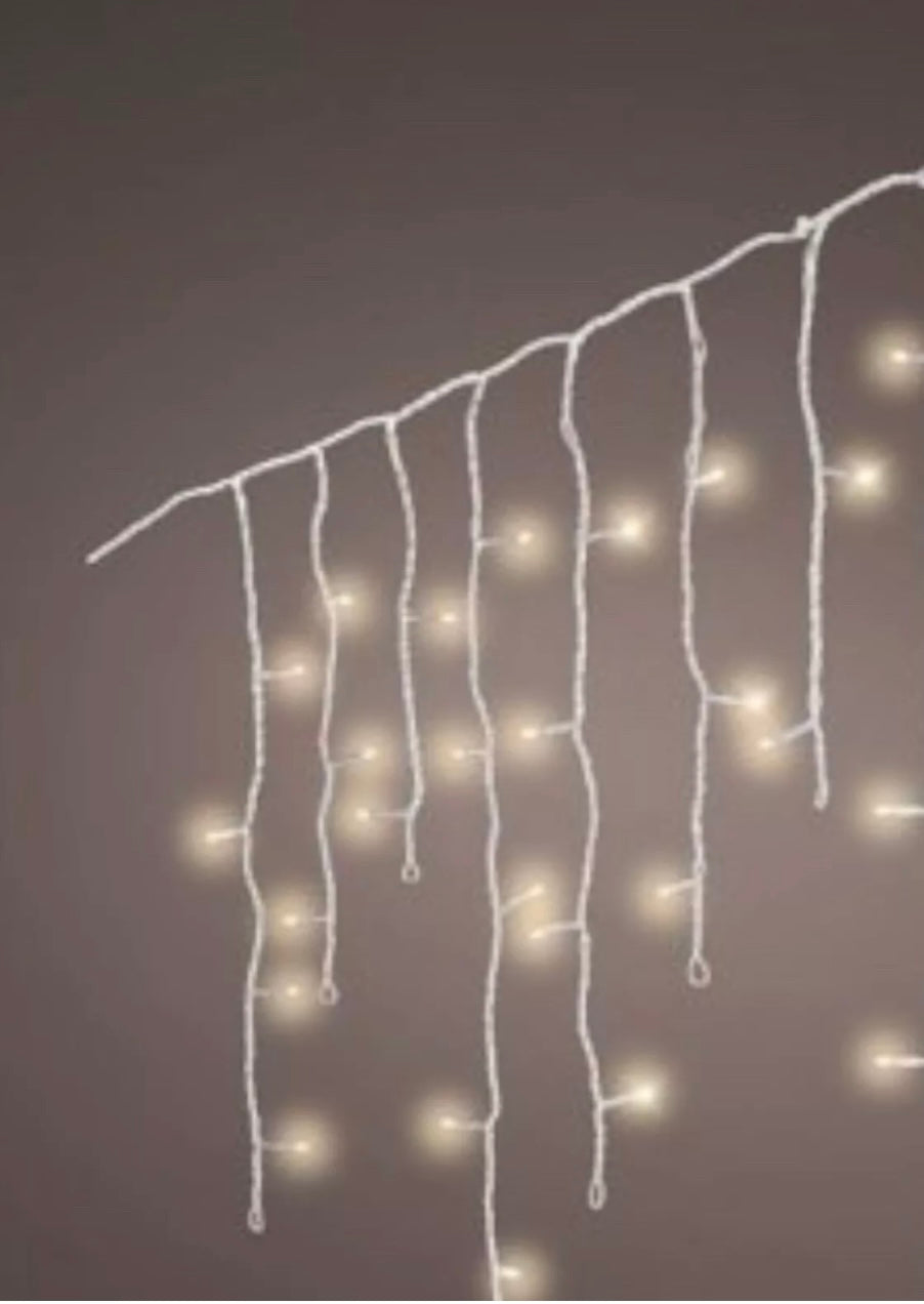 Christmas Icicle Lights 490LED Cool White Xmas Fairy Lights By Lumineo 20m