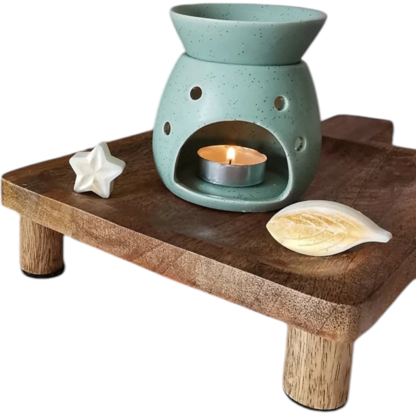 Green & Speckled Wax Melt Warmer Oil Burner