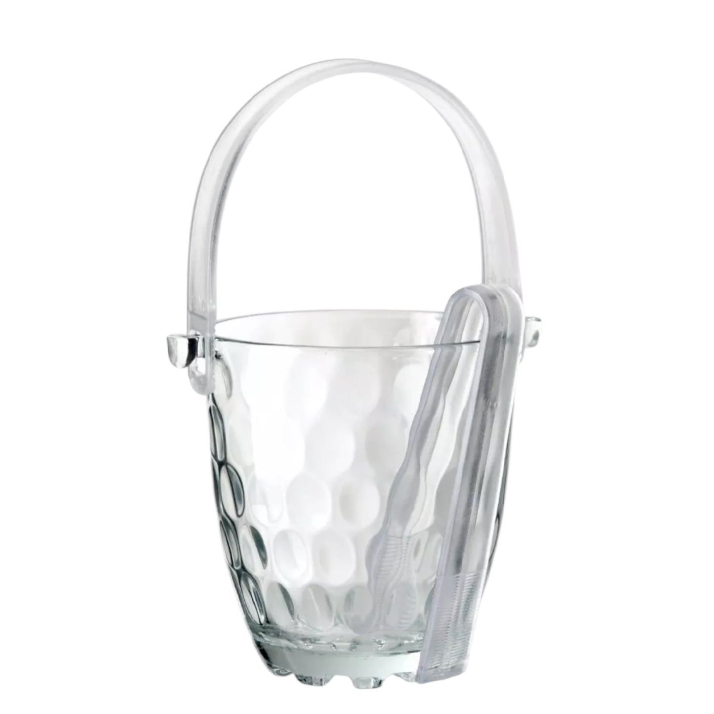 Ice Cube Serving Ice Bucket With Tongs Clear Transparent Mini Wine Beer Cool