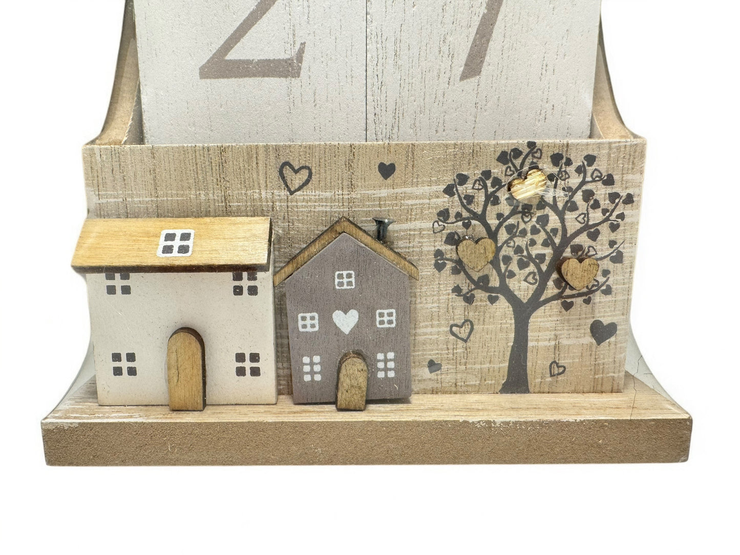 Wooden House and Tree Calendar