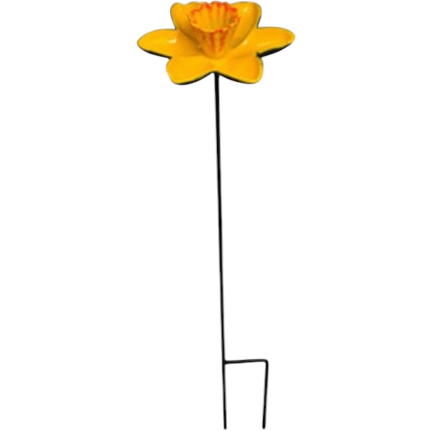 Small Daffodil Stake Bird Feeder Outdoor Cast Iron Garden Ornament 76cm