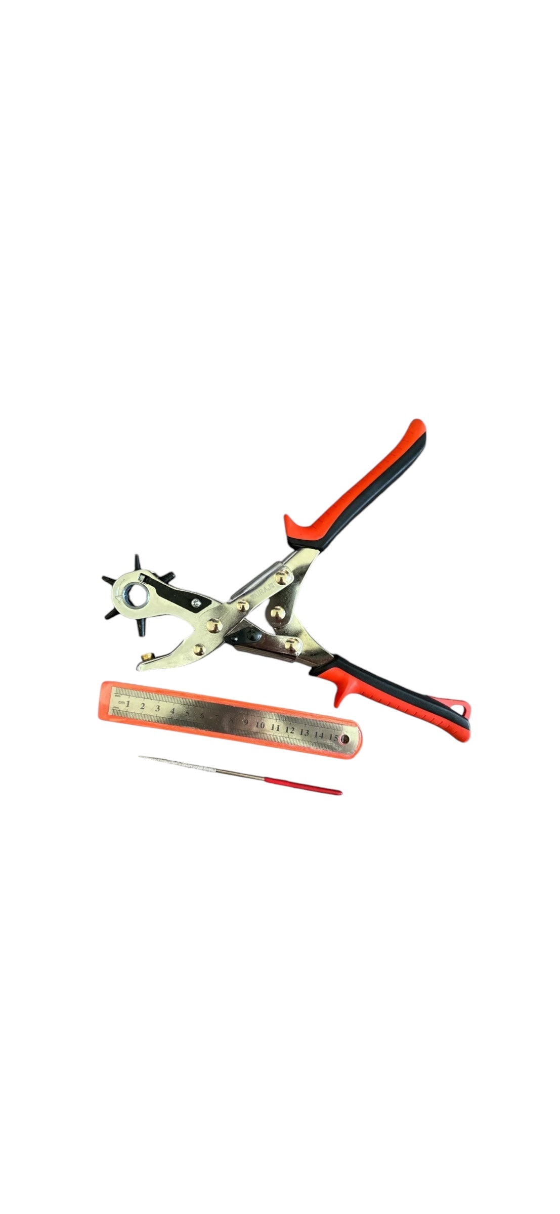 Hole Making Revolving Punch Pliers For Leather Belts Eyelet Tool 6 Sizes Puncher