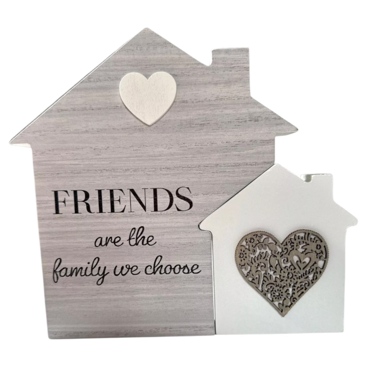 HOUSE PLAQUE FRIENDS ARE THE FAMILY WE CHOOSE GIFT PRESENT DECOR