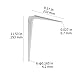 Amazon Basics Shelf Bracket - 10" x 12"4-Pack