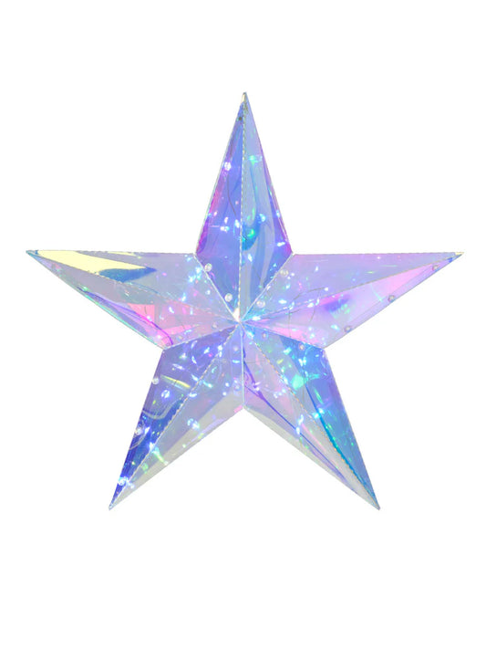 35cm Battery Christmas Dream Star LED Light Up Iridescent Hanging Decoration