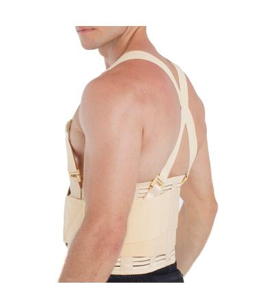 NeoTech Care Adjustable Back Brace Lumbar Support Belt with Suspenders XXL