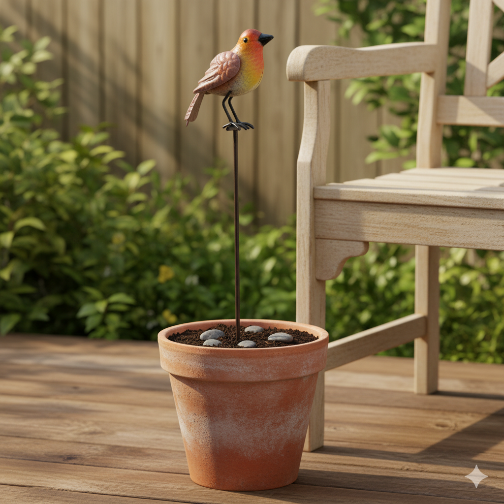 Bird Garden Stake Robin 76cm