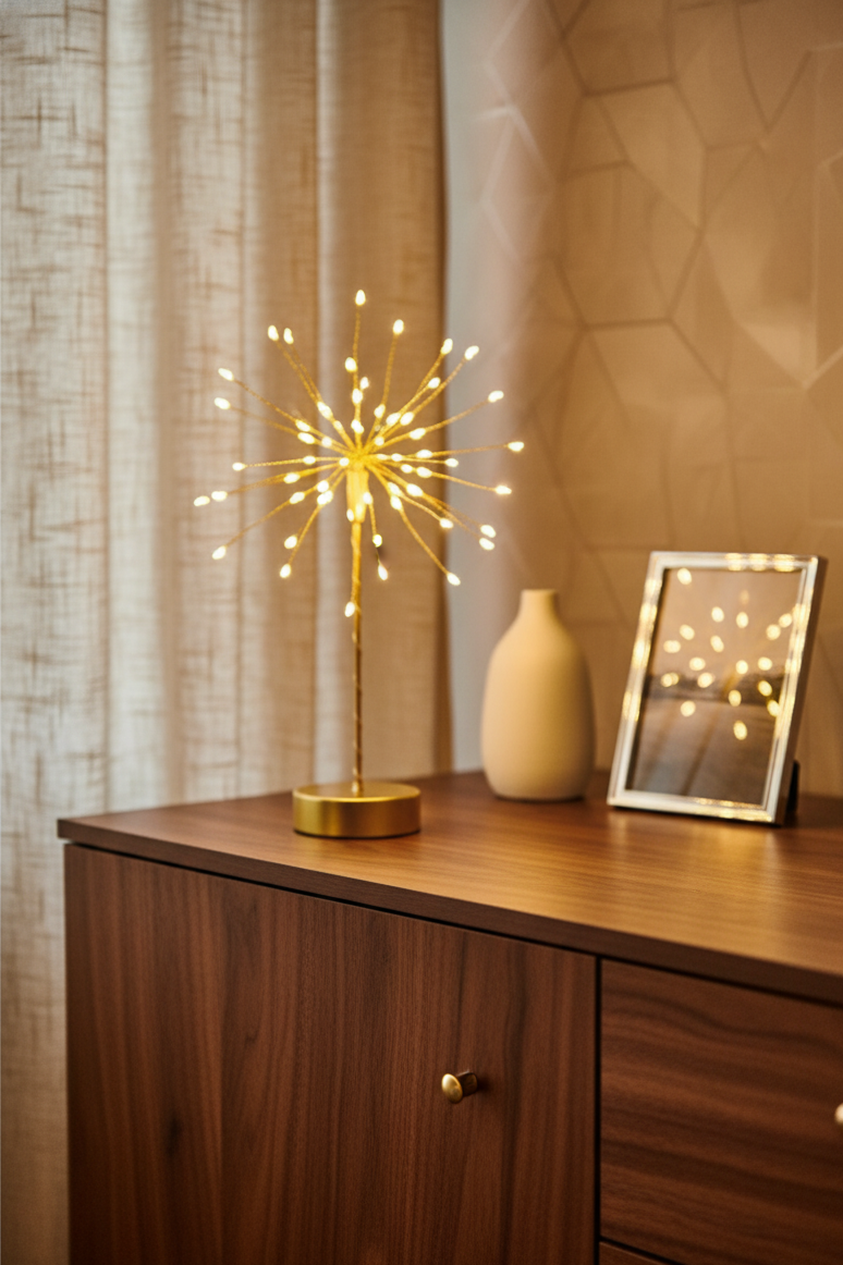 Lightstyle London Mini Table Starburst Light (Gold)