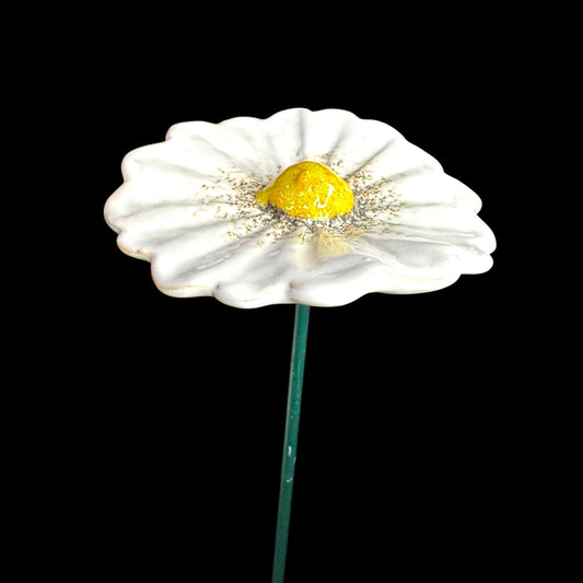GARDEN DAISY CERAMIC FLOWER STAKE, 30CM