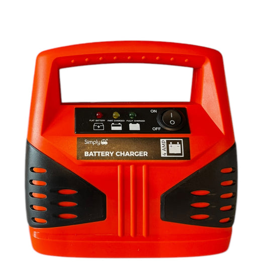 Car Battery Charger 4 Amp / 12v - Portable Charging - Simply SBC4