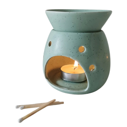 Green & Speckled Wax Melt Warmer Oil Burner