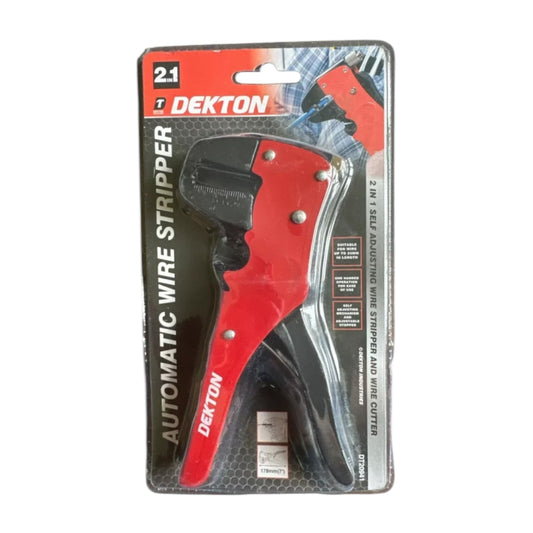Dekton High Quality Auto 2-In-1 Wire Stripper With Wire Cutting Blade  DT20941
