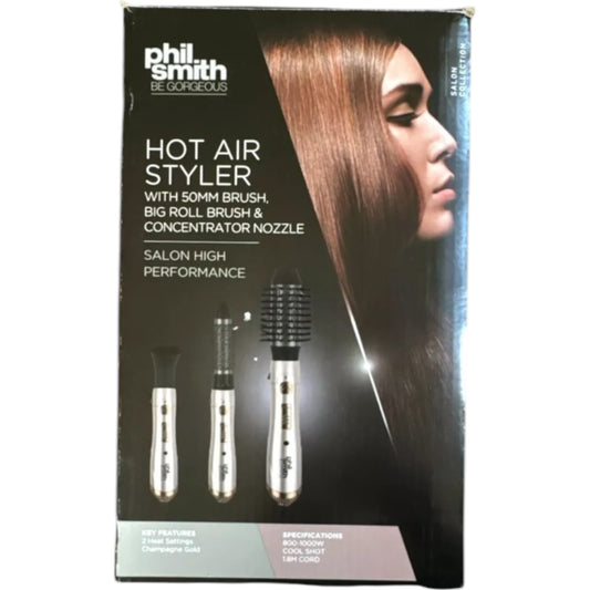 Phil Smith Salon Collection Hot Air Styler With Attachments Full Set