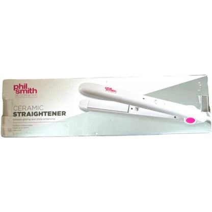 Phil Smith Hair Straightener Ceramic Rapid Heating 200 Degree Centigrade - White
