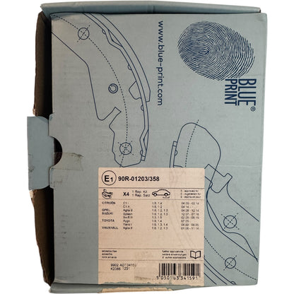 Genuine Blue Print Rear Brake Shoe Set - ADT34159
