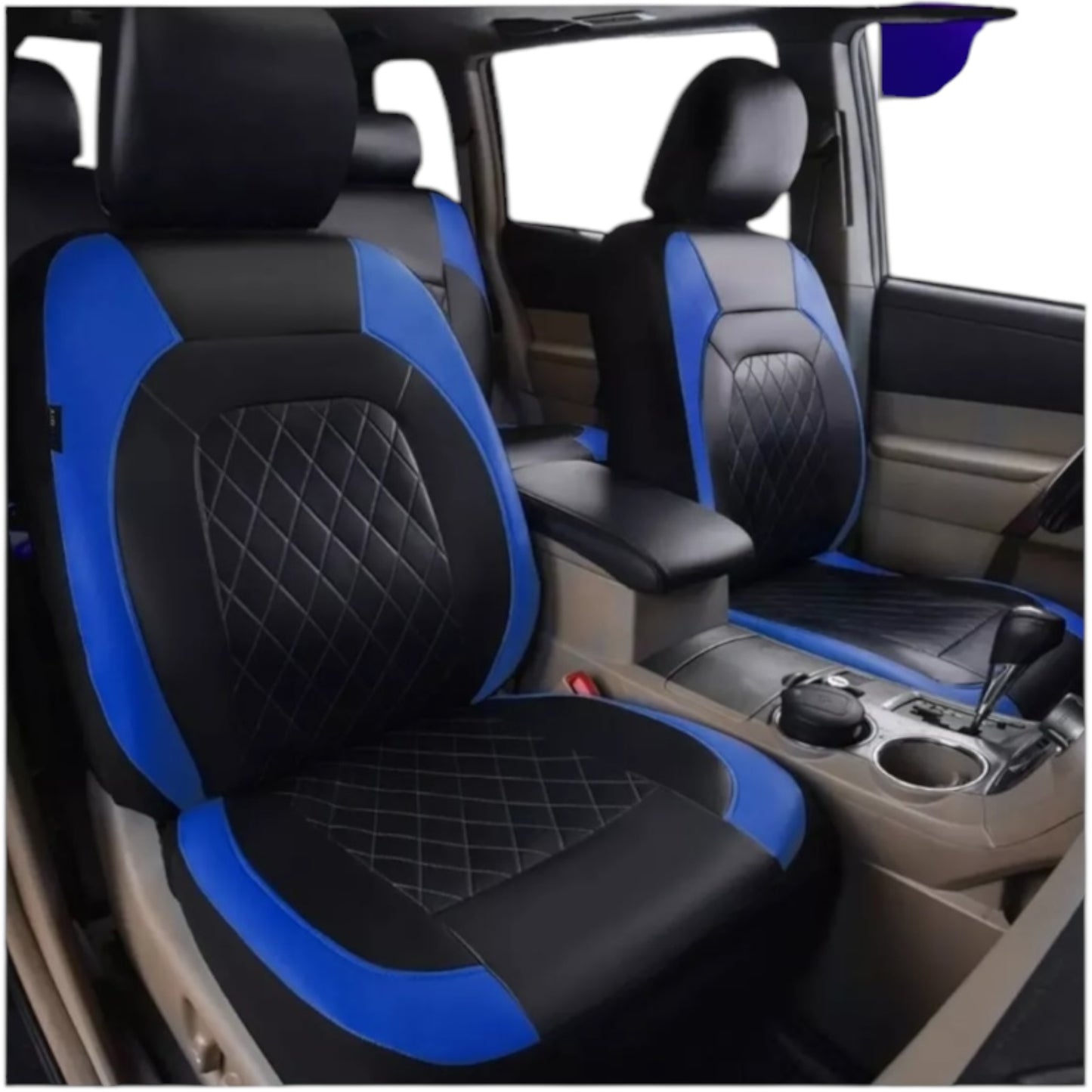 2-Sits Seat Covers Protector Cushion PU Leather Pad For Front Car Truck SUV Van