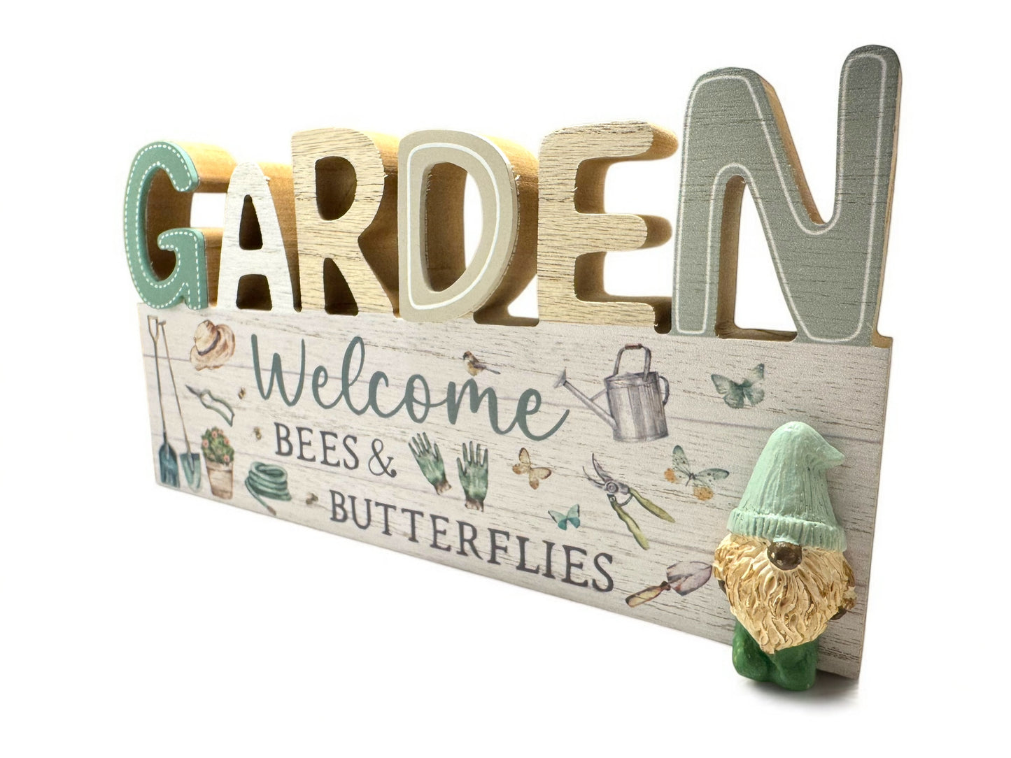 GARDEN WOODEN DECORATIVE PLAQUE, 24CM
