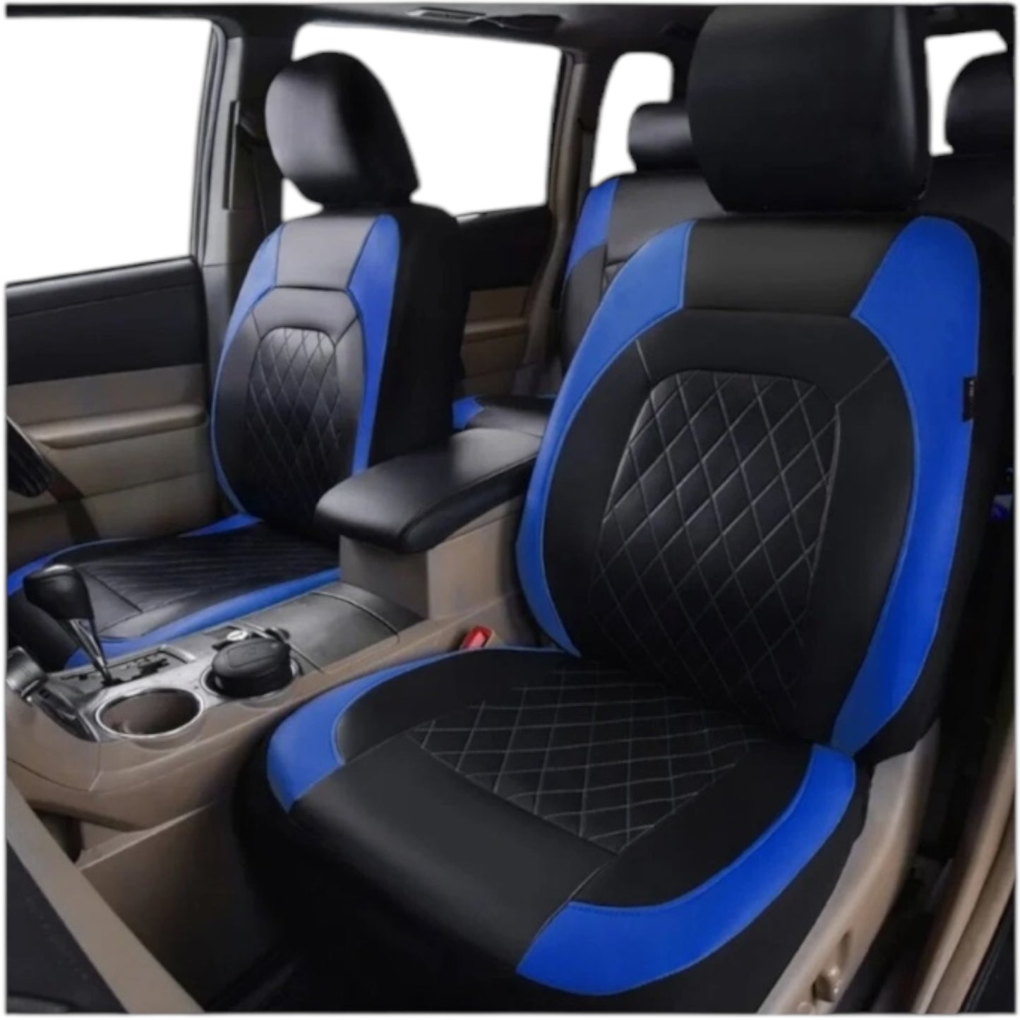 2-Sits Seat Covers Protector Cushion PU Leather Pad For Front Car Truck SUV Van