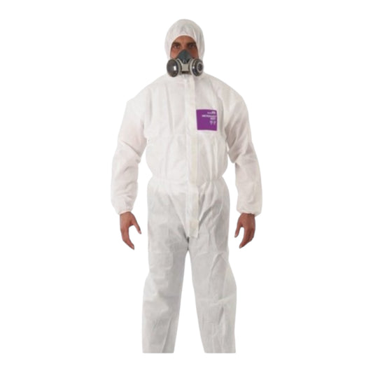 ANSELL ALPHATEC 1500 WHITE COVERALLS WITH HOOD 138 Large