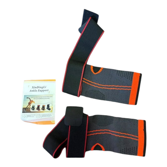 XinDingLi Ankle Support Brace Adjustable Breathable Elastic Nylon Material Fit M