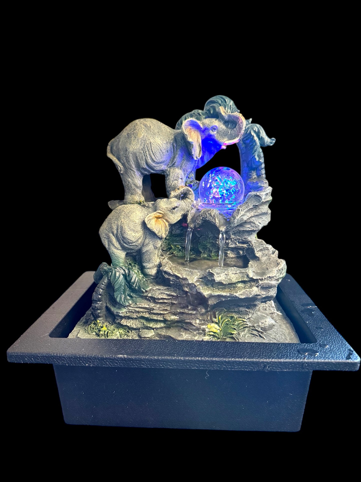 Tabletop Water Feature - 30cm - Elephant Family