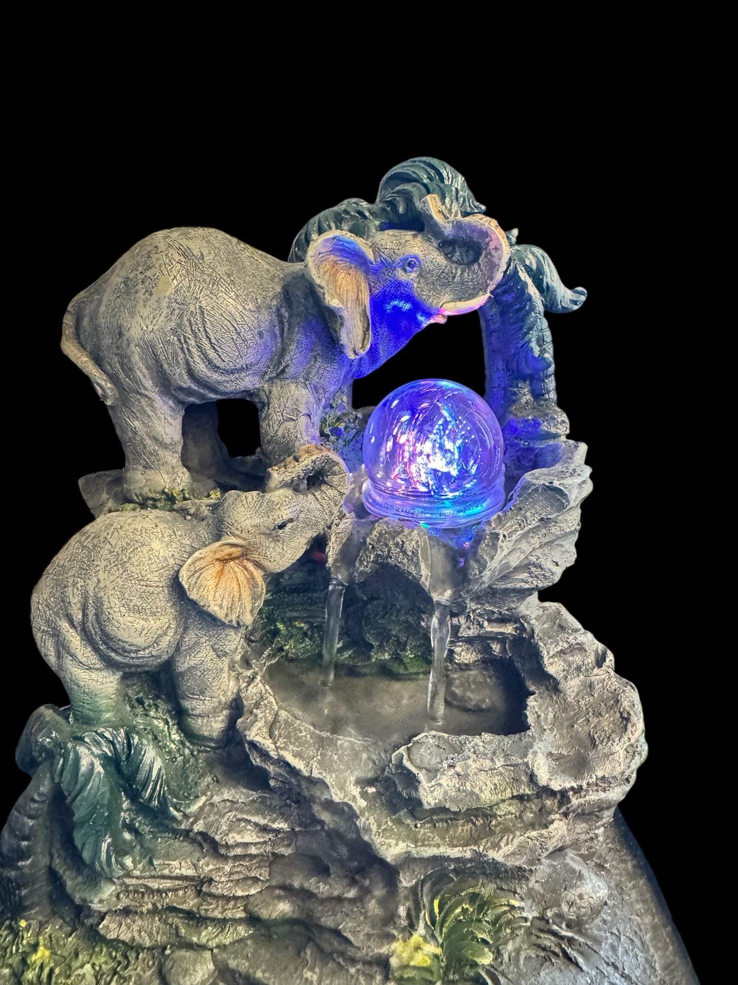 Tabletop Water Feature - 30cm - Elephant Family