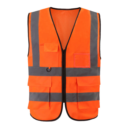 Spliced Orange Safety Reflective Vest - Size Small Only