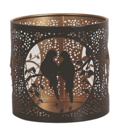 Dove Tea Light Oil Burner Glass Wax Melt Warmer Metal Candle Holder Gift Idea