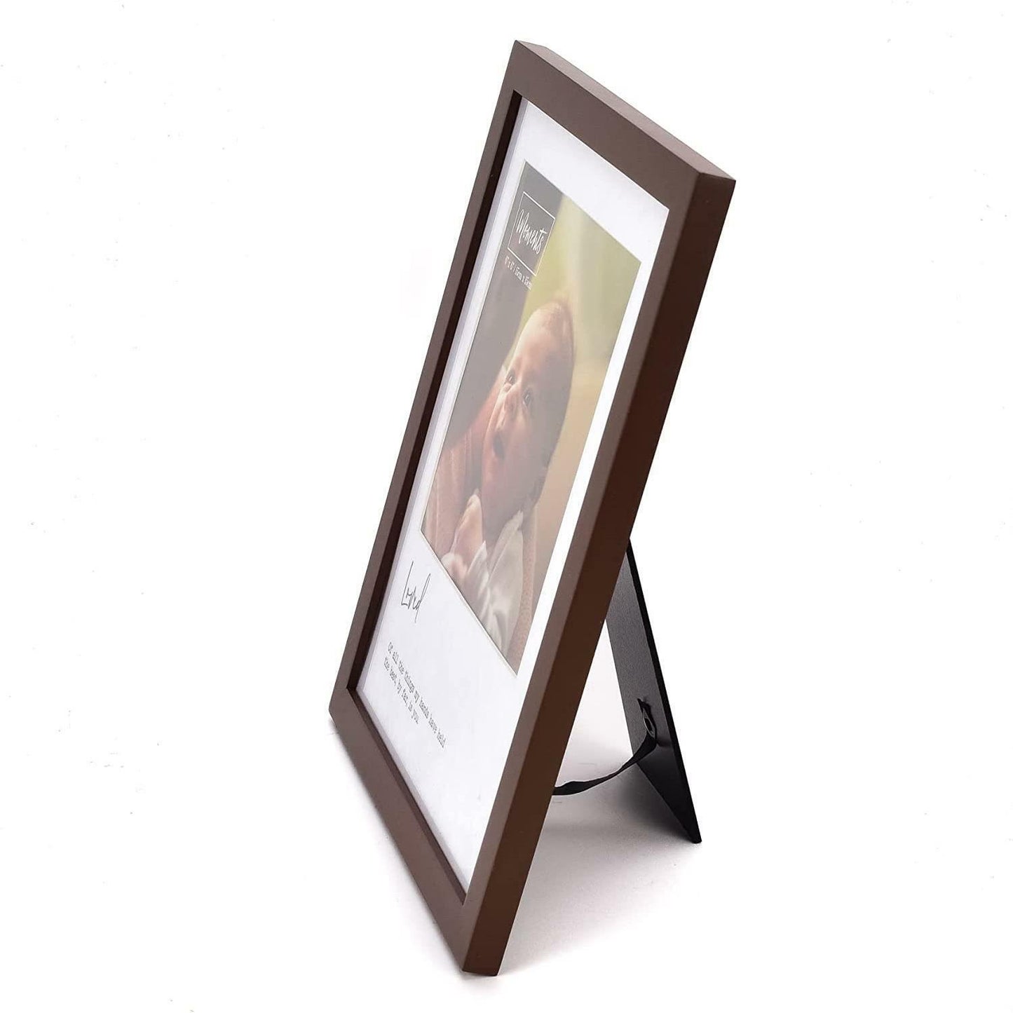 Wippod Moments Modern Wooden Brown Photo Frame With Sentiment 6" x 6" - Loved