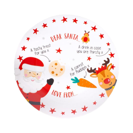 Christmas Eve Plate Santa and Friends