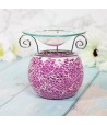 Round Mosaic Oil/Wax Warmer Pink 12cm