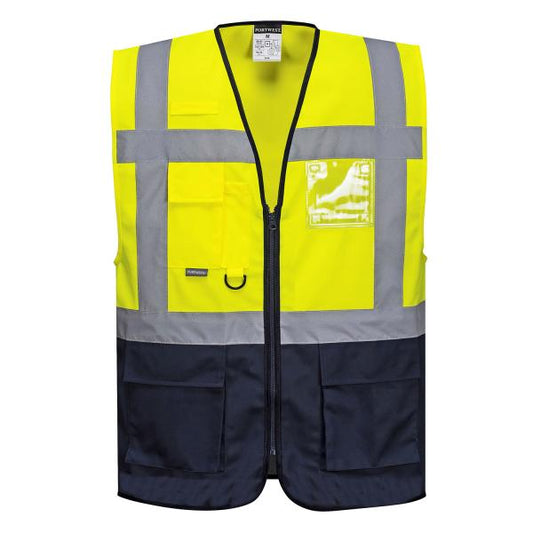 PORTWEST C476YNRXL - WARSAW EXECUTIVE YELLOW/BLUE NAVY VEST